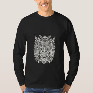 T-shirt Femme Indonésienne Barong Shirt Bali Masque Shirt