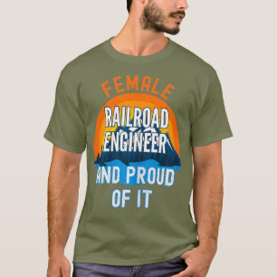 T-shirt Femme Ingénieuse Ferroviaire Et Fier De