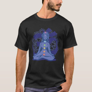 T-shirt Femme inspirée de yoga Chakras méditant Om Spiritu