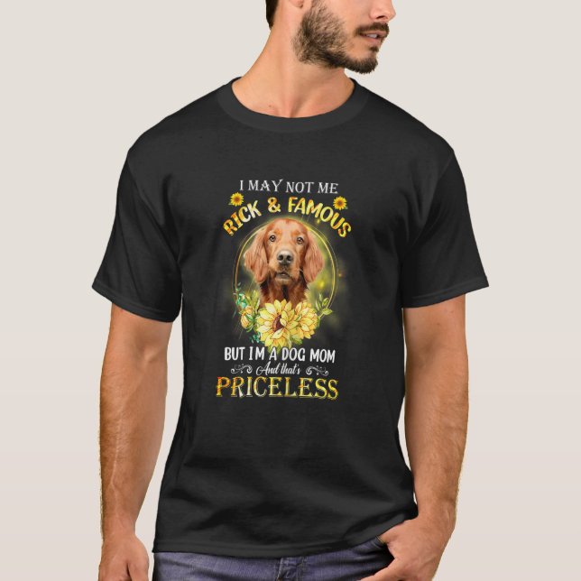 T-shirt Femme Irlandaise Setter I mai ne pas être riche et (Devant)