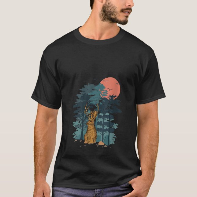 T-shirt Femme Jackrabbit Mountain Pine Tree Sky Birds sont (Devant)