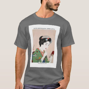 T-shirt Femme japonaise appliquant rouge - Goyō Hashiguchi