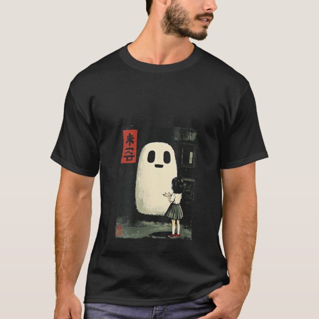 T-shirt Femme Japonaise Fantôme Éffrayant Anime Hallow (Devant)