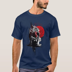 T-shirt Femme Japonaise Samurai Bushido Guerrier Kata