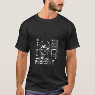 T-shirt Femme Japonaise Skeleton Café Lover Japan Street