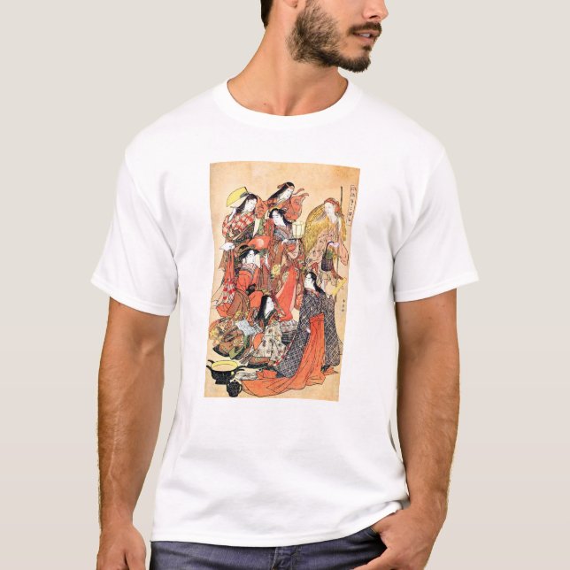 T-shirt Femme japonaise traditionnelle orientale fraîche (Devant)