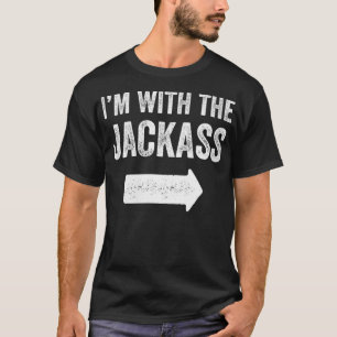 T-shirt Femme Je suis avec le Jackass Couples Outfit Funny