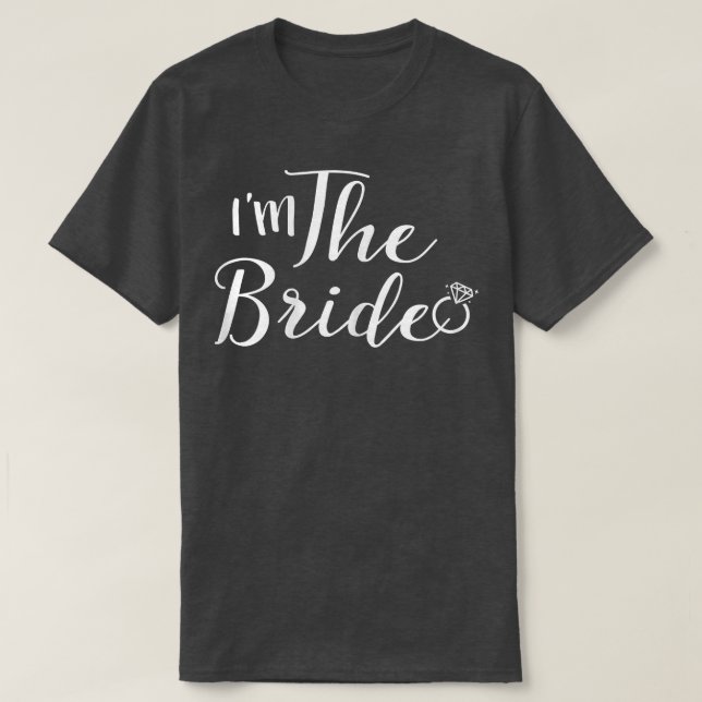 T-shirt Femme Je Suis La Mariée Cadeau De Fête De Mariage, (Design devant)