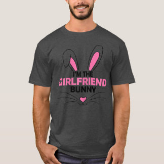 T-shirt Femme Je suis la petite amie Bunny Graphic mignonn