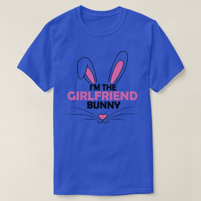 T-shirt Femme Je suis la petite amie Bunny Graphic mignonn (Design devant)