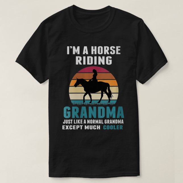 T-shirt Femme Je Suis Un Cheval À Cheval Grand-mère Comme  (Design devant)
