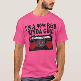 T-shirt Femme Je Suis Une 90'S Rb Kinda Girl Boombox Rnb L