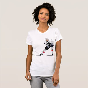 T-shirt femme joueuse de hockey sur glace