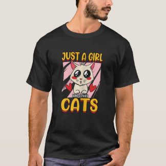 T-shirt Femme Juste Une Fille Qui Aime Chats Chat Aimer An