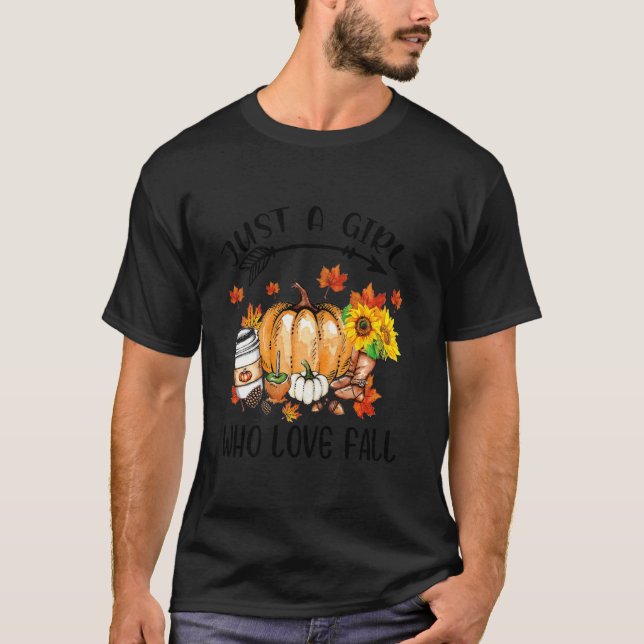 T-shirt Femme Juste Une Fille Qui Aime Tomber Pumpin Spice (Devant)