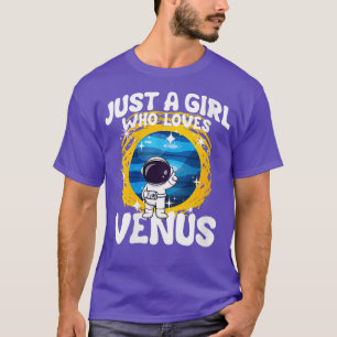 T-shirt Femme Juste Une Fille Qui Aime VNeck Vénus