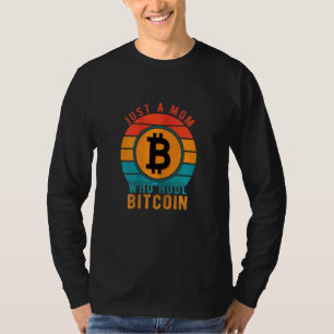 T-shirt Femme Juste Une Maman Qui Hodl Bitcoin Rétro Crypt
