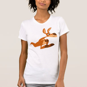 T-shirt Femme Kangaroo Silly Cartoon