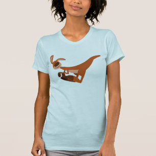T-shirt femme kangourou à la sauce caricature mign