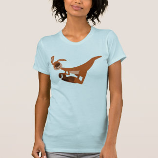 T-shirt femme kangourou à la sauce caricature mign