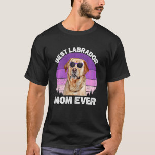T-shirt Femme Labrador Maman Vintage Yellow Lab Maman Mère