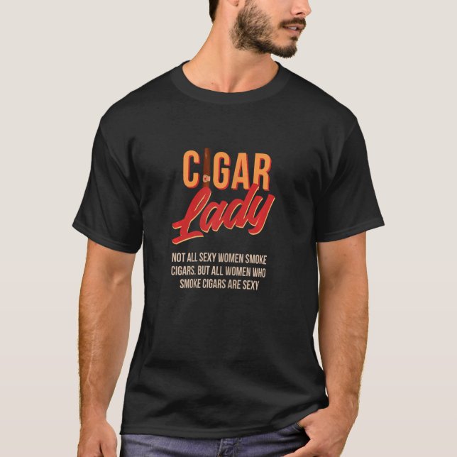 T-shirt Femme Lady Cigar Cubain Cigar Fumer (Devant)