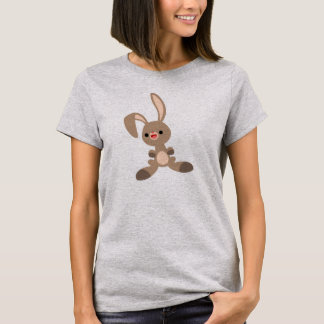 T-shirt femme lapin joyeux caricature