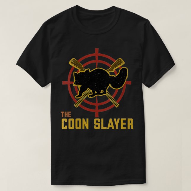 T-shirt Femme Le Coon Slayer Drôle Raccoon Chasse Engin (Design devant)