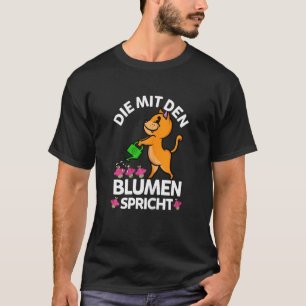 T-shirt Femme Le Gardener De Chat Fleuriste Parle Avec Le