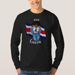 T-shirt Femme Léon Noir Reine Du Costa Rico Afrique Ricain
