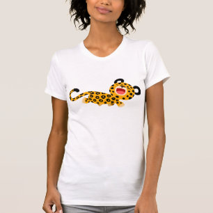 T-shirt Femme léopard Facétieux Caricature mignonn