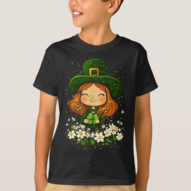 T-shirt Femme Leprechaun Shamrock filles Jour de la Saint  (Devant)