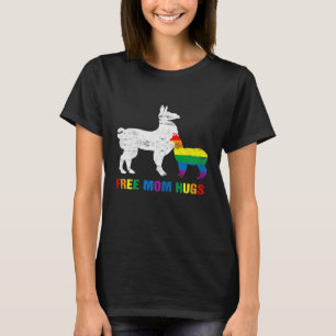 T-shirt Femme Libérez Maman Hugs Mama Llama Gay pride LGBT