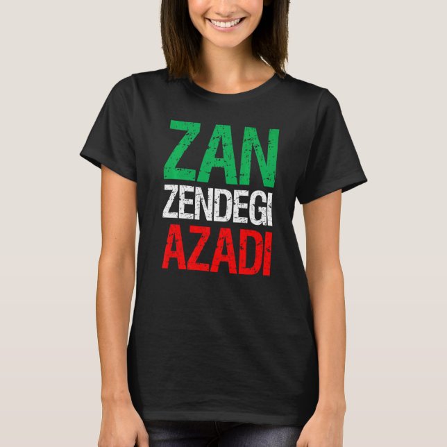 T-shirt Femme Liberté de vie Iran Zan Zendegi Azadi Perse (Devant)