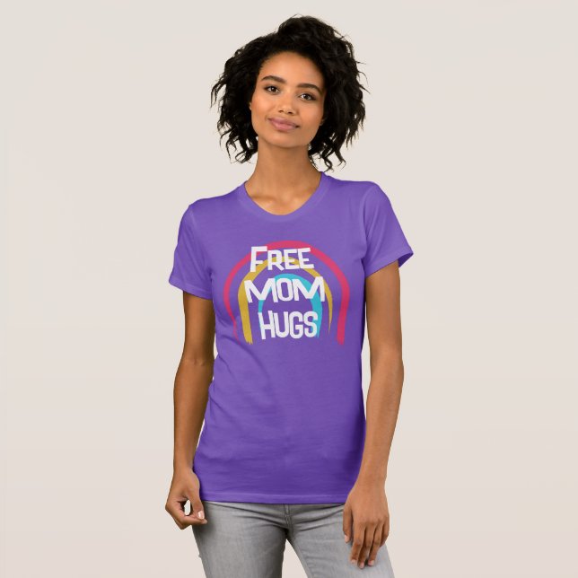 T-shirt Femme Libre Hugs Rainbow (Devant entier)