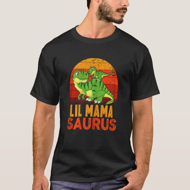 T-shirt Femme Lil Mamasaurus Rex Dinosaur Fête des mères (Devant)