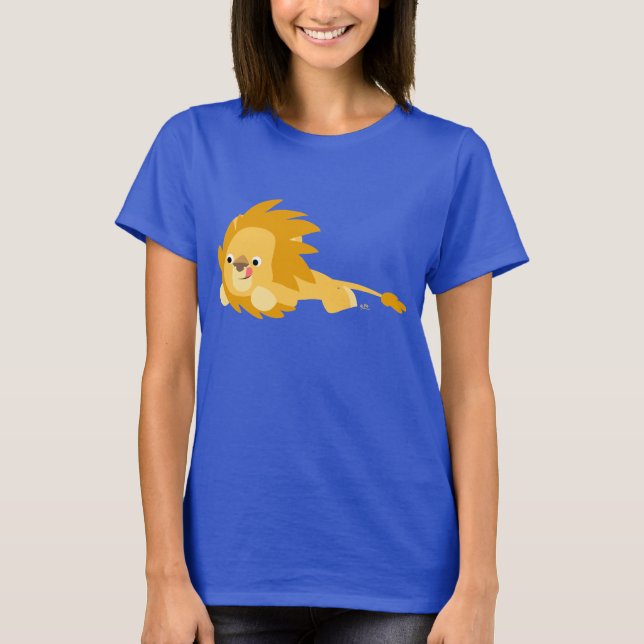 T-shirt Femme Lion Bouncy Cute (Devant)