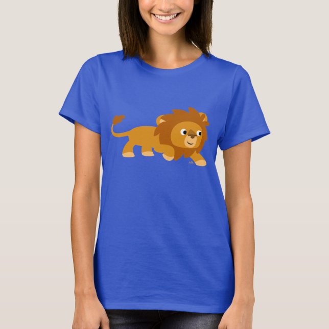 T-shirt Femme Lion Cartoon Smart Cute (Devant)