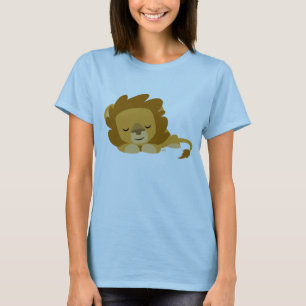 T-shirt Femme Lion Dormir Cartoon