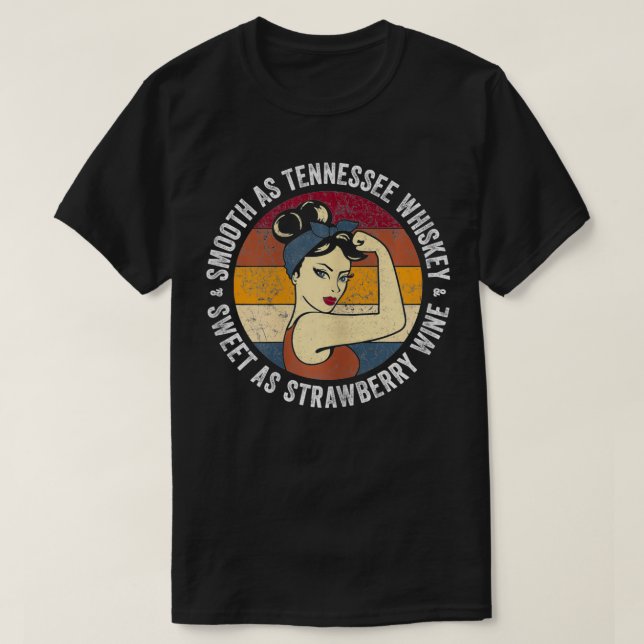 T-shirt Femme lisse comme Tennessee Whiskey Sweet Strawber (Design devant)