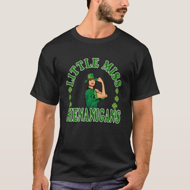 T-shirt Femme Little Miss Shenanigans St Patrick s Da (Devant)