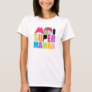 T-Shirt Femme - Logo Moi Super Maman Rose