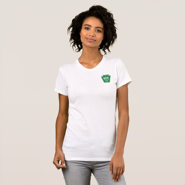 T-shirt femme Logo WIN avec code QR au dos (Devant entier)