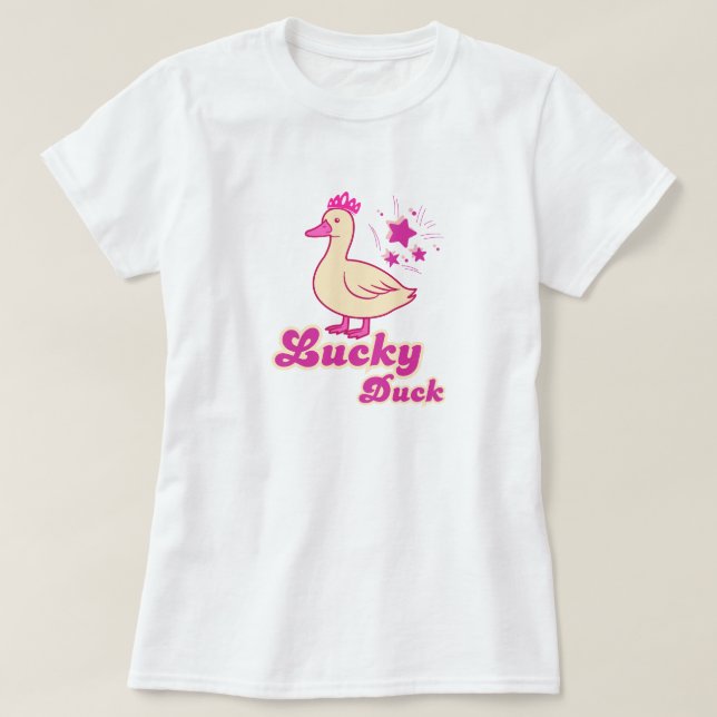 T-shirt femme Lucky Duck Design Moderne (Design devant)