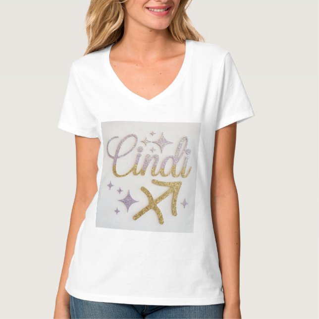 T-shirt femme Luxe Cindi Sagittarius (Devant)