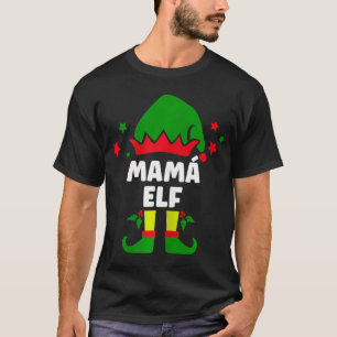 T-shirt Femme Mam Elf drôle Espagnol Mère Noël
