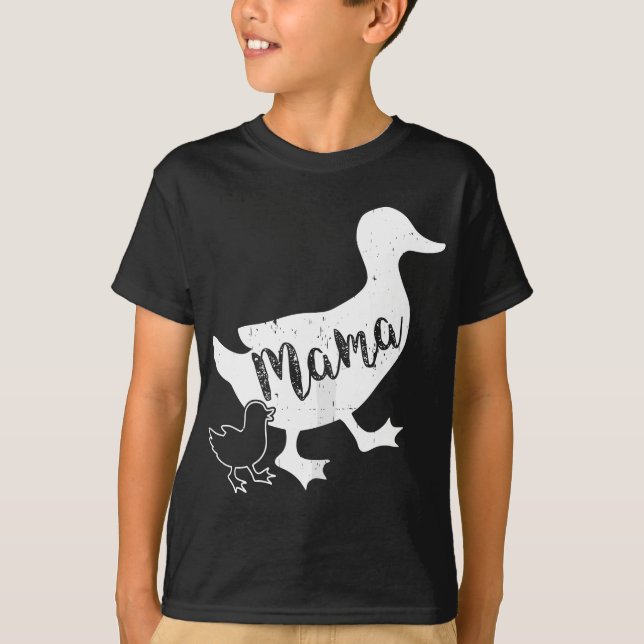 T-shirt Femme Mama Duck et 2 canettes, Maman Duck (Devant)