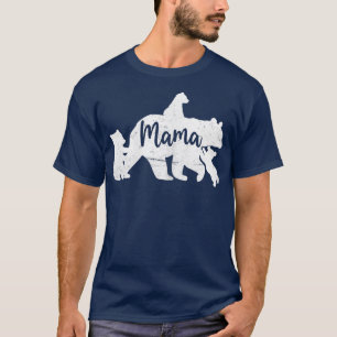 T-shirt Femme Mama Ours Avec 3 Cubs, Chemise Maman Ours, M