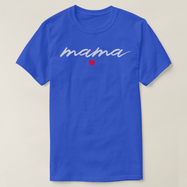 T-shirt Femme Mama Rouge Coeur Cool Mère Conception Mère  (Design devant)