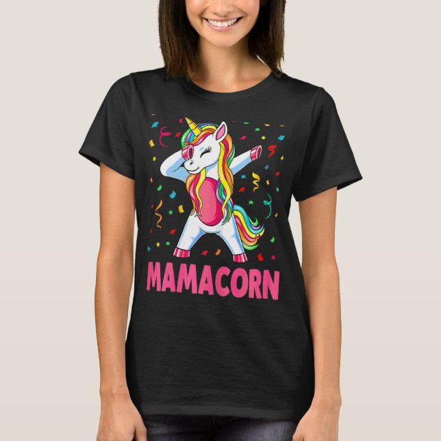 T-shirt Femme Mamacorn Unicorn Costume Maman Fête des Mère (Devant)